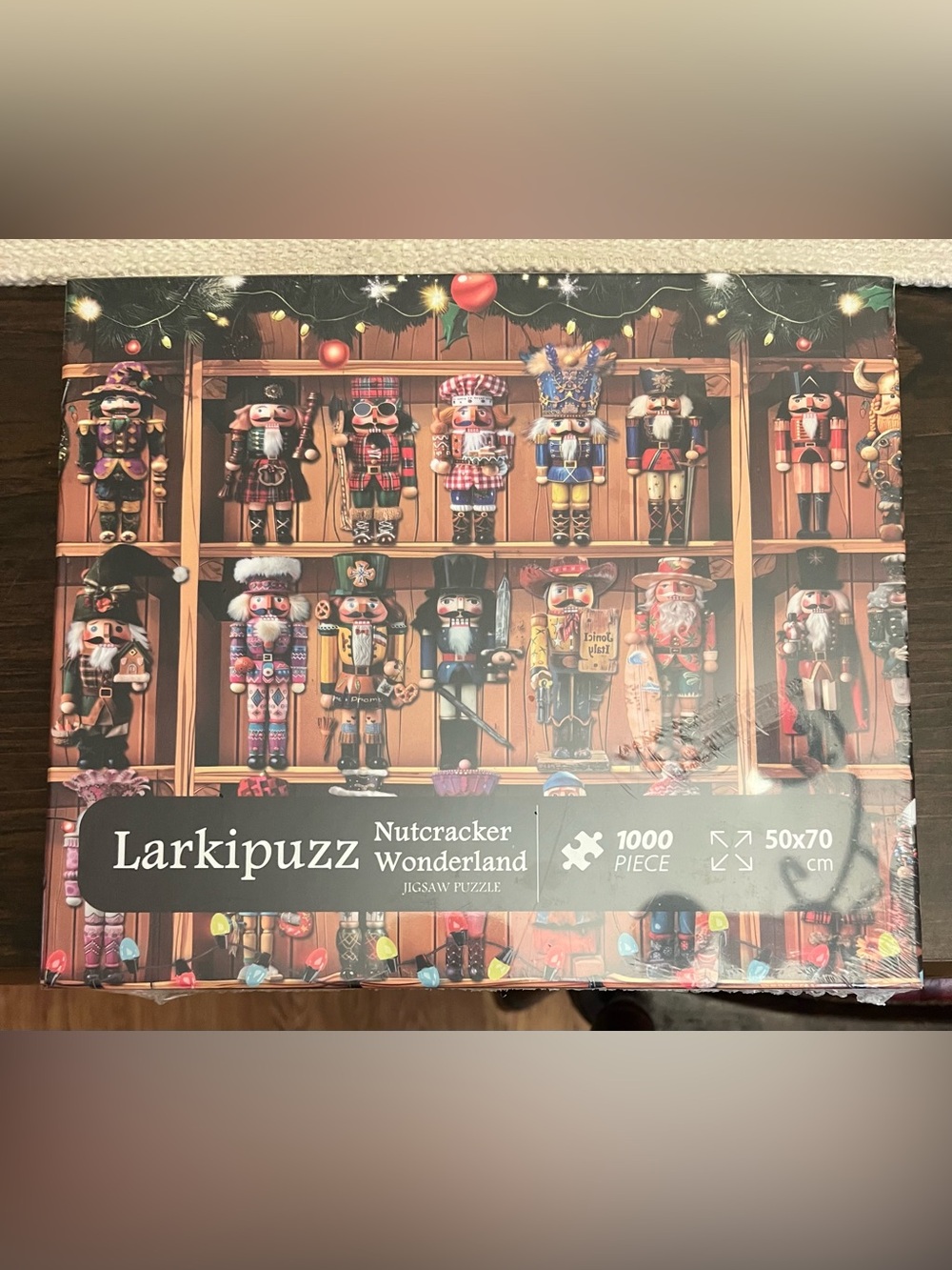 Larkipuzz Nutcracker Wonderland 1000-Piece Advent Jigsaw Puzzle - Festive Colors